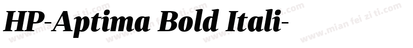 HP-Aptima Bold Itali字体转换